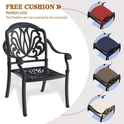 Streamdale 5-Piece Cast Aluminum Patio Set with Cushions