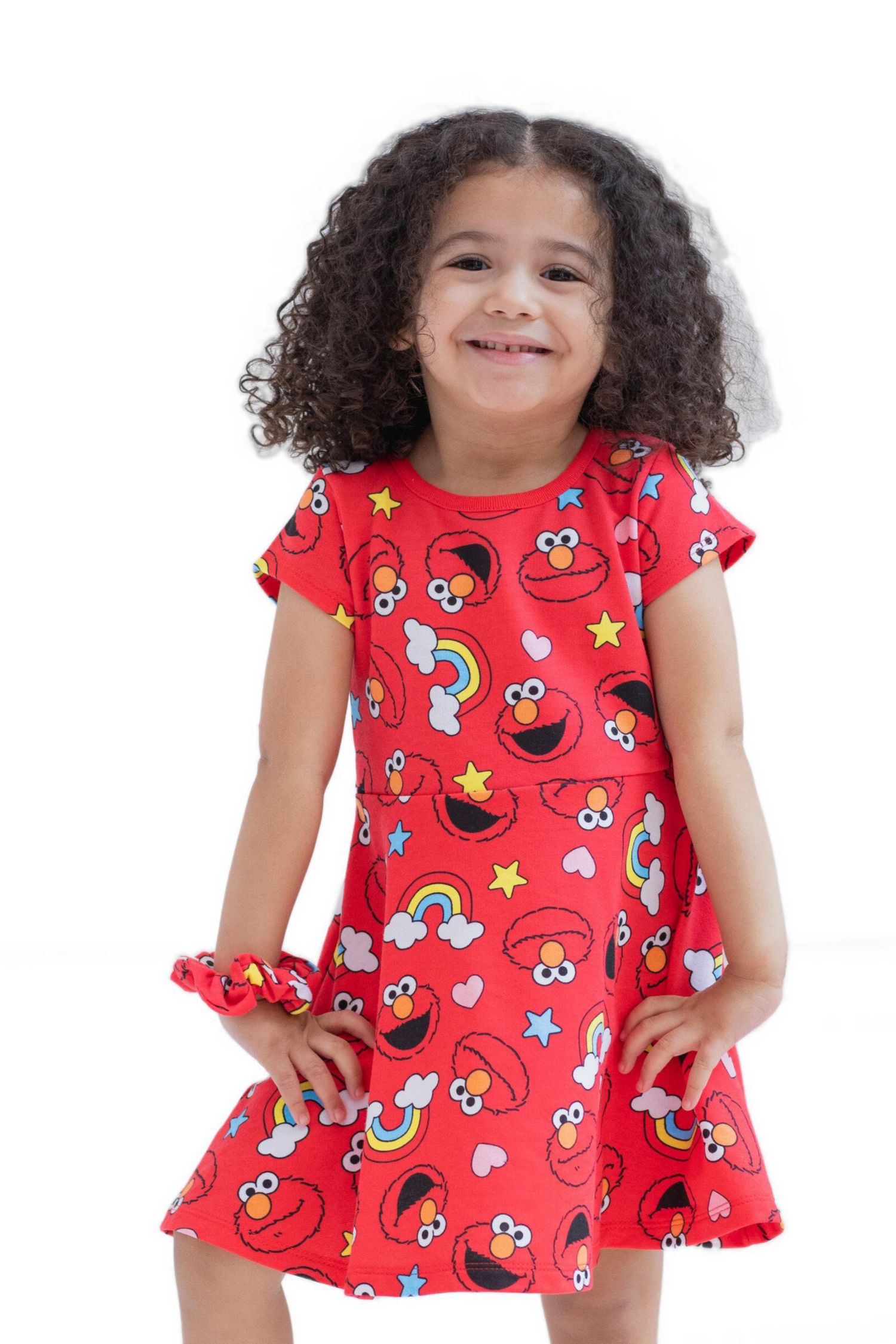 Baby Girls 2-Piece Skater Dress and Scrunchie Set