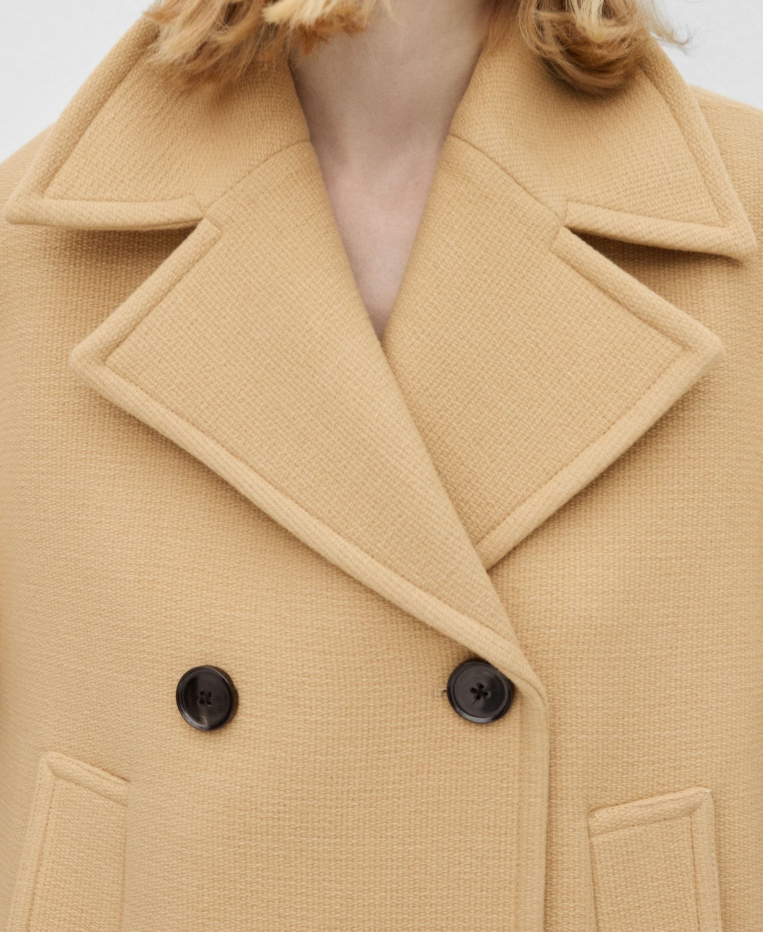 Women's Double Breasted Virgin Wool Coat