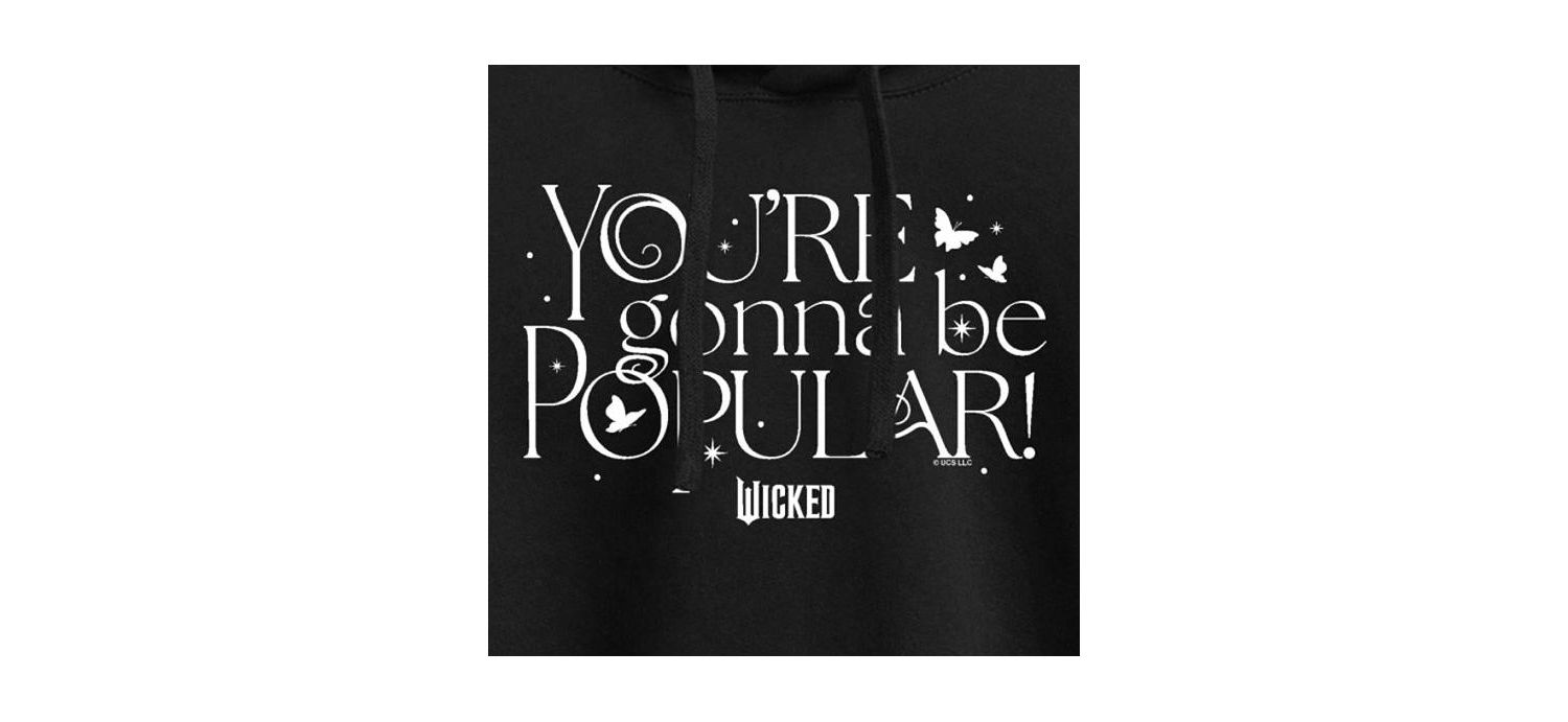 Trendy Juniors Wicked Popular Graphic Cropped Hoodie