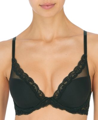 Natori - Feathers Contour Plunge Lace-Trim Bra 730023
