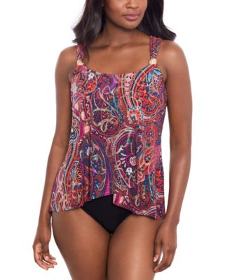 MIRACLESUIT WOMENS DYNASTY DAZZLE TANKINI TOP BOTTOMS 