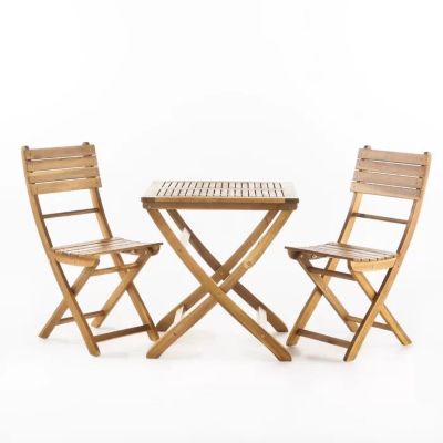 Positano 25" Foldable Bistro Set, Natural
