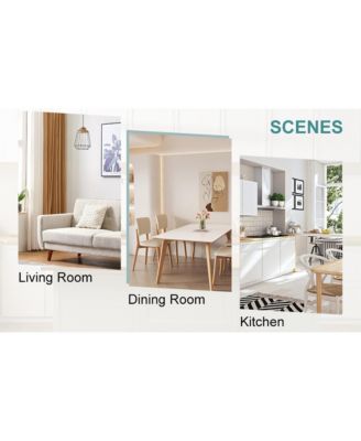 Table and chair set.Modern Rectangular Glass Dining Table with 0.39" tempered Glass Tabletop and Black Metal Legs.Paired with multiple chairs designed with PU cushions and black metal legs.