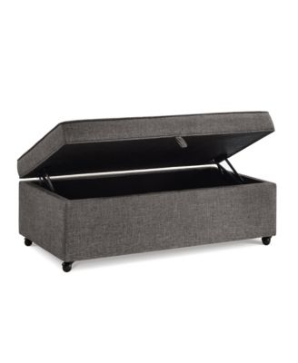 Streamdale Modern Ottoman with Storage and Wheels (Grey