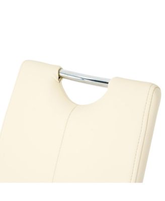 Modern simple rectangular glass dining table, solid tempered glass tabletop, electroplated table legs, light yellow PU dining chair set, suitable for restaurant kitchen use (set of 5)