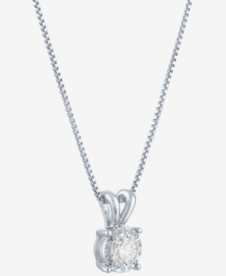 Lab-Grown Diamond Pendant Necklace (1/3 ct. t.w) in Sterling Silver