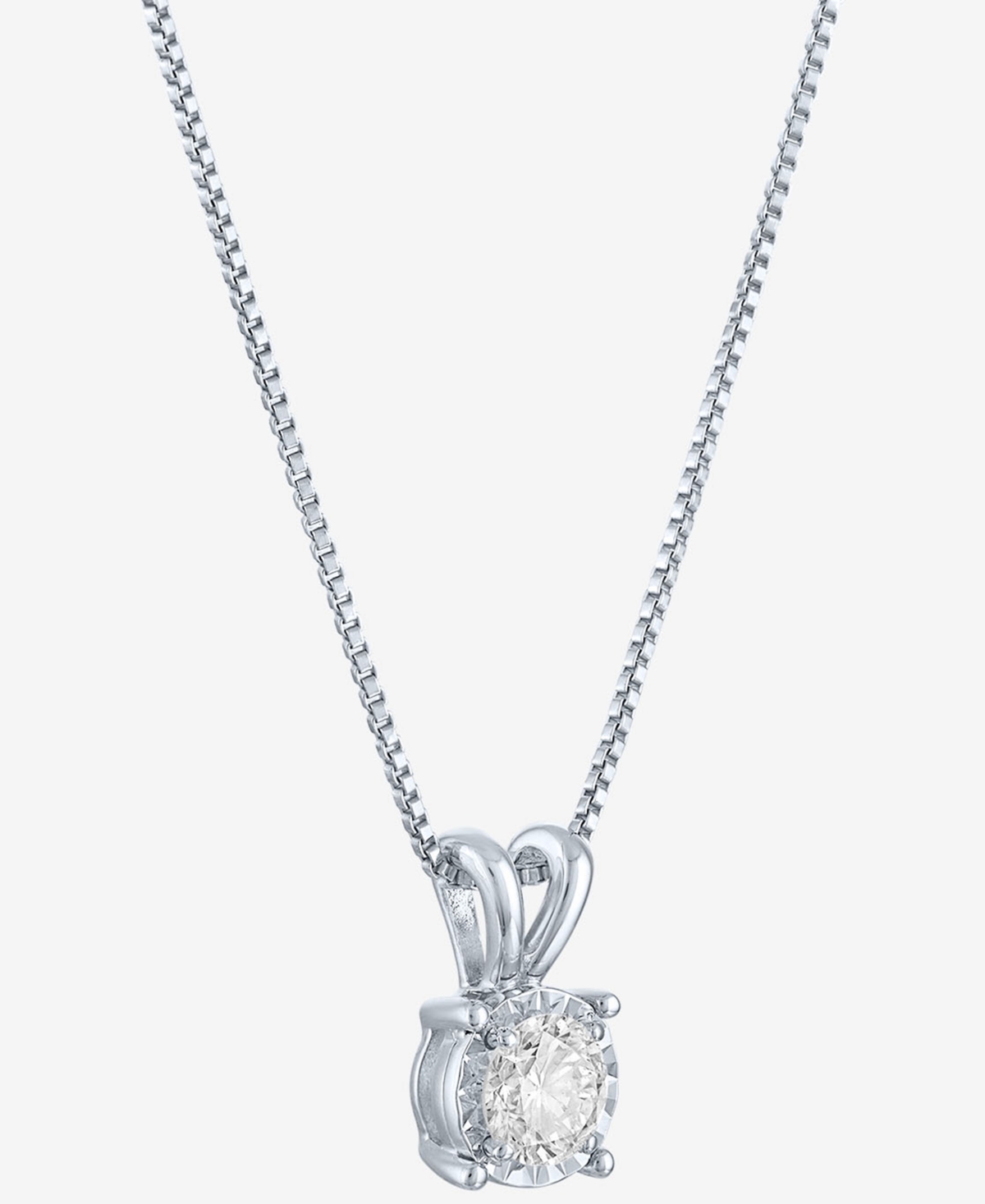 Forever Grown Diamonds Lab-grown Diamond Pendant Necklace (1/3 Ct. T.w) In Sterling Silver In Sterling Silver