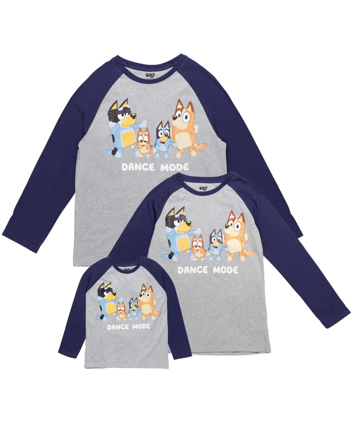 Bluey Toddler Boys Matching Family Long Sleeve T-Shirt -/ gray