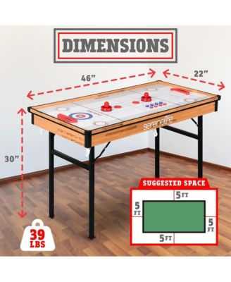 4-in-1 Multi-Function Game Table with Pool, Hockey, Shuffleboard, and Ping Pong
