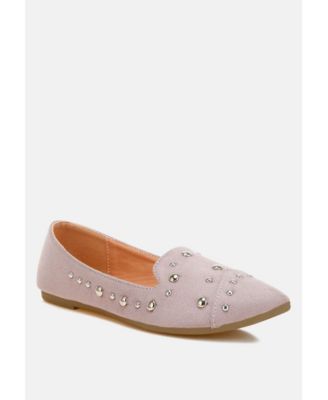 Womens Olesia Stud Emebllished Ballet Flats