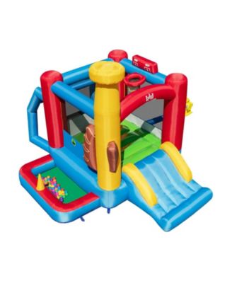 Baseball Themed Inflatable Bounce House with Ball Pit and Ocean Balls with 735W Blower