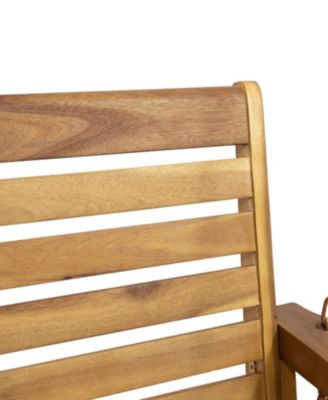 Streamdale Tasmania Acacia Wood Porch Swing Durable, Spacious, And Serene