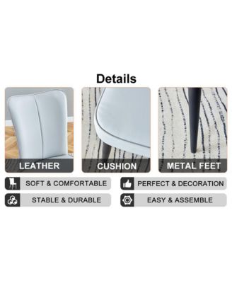 Table and chair set. Large modern white imitation marble patterned round table with black metal legs. Nice minimalism, comfortable seats and black metal legs.