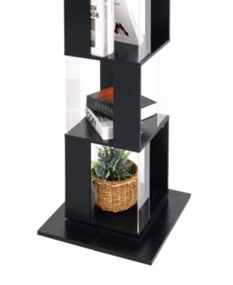 6-Tier Acrylic Bookshelf with Anti-Toppling Base
