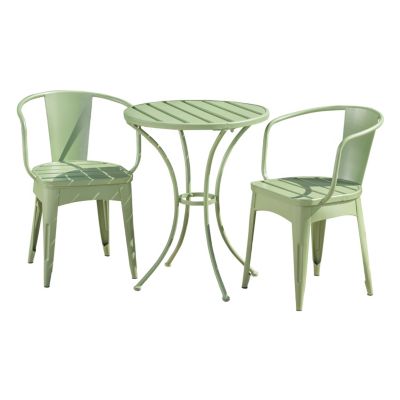 Whimsical Outdoor Bistro Set: Durable Iron Table And Chairs With Water-Resistant Finish