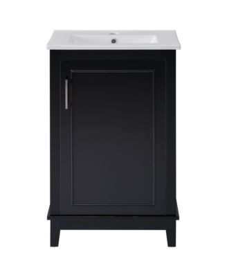 Modern Bathroom Vanity with Ceramic Basin (20x15.5x33.3")