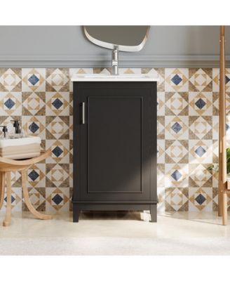 Modern Bathroom Vanity with Ceramic Basin (20x15.5x33.3")