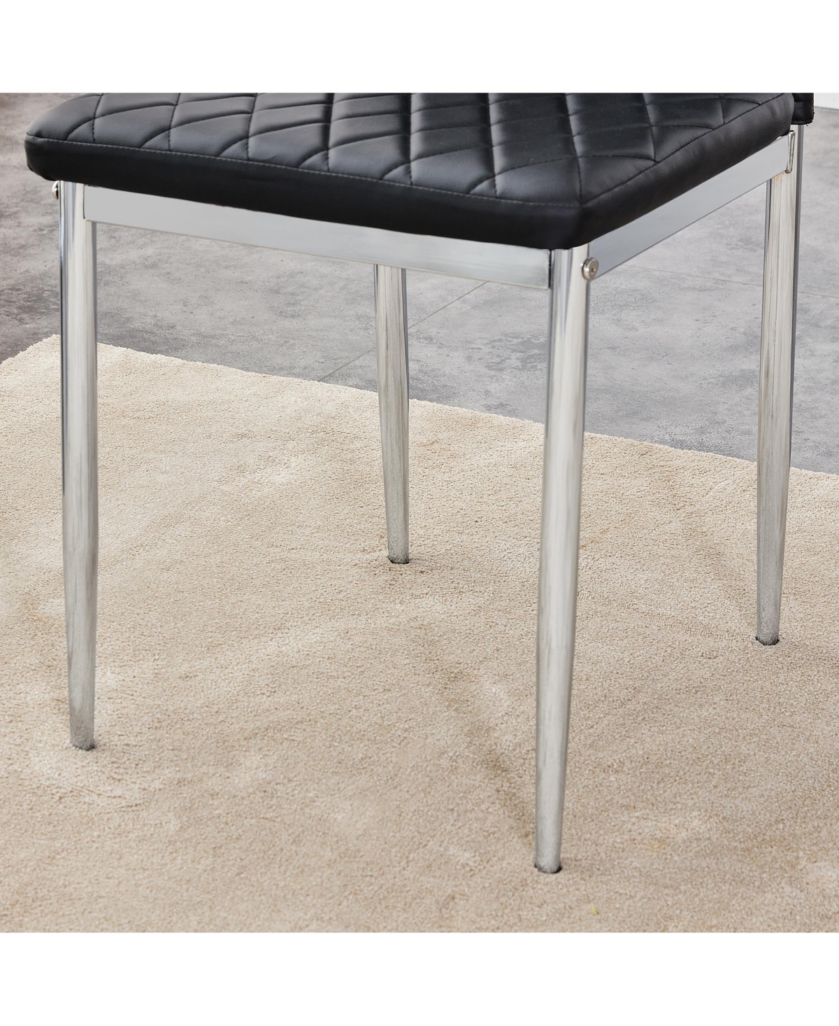 Streamdale Furniture Table and chair set.a rectangular dining table features with tempered glass top and sleekMdf stand.Paired with 6 Pu chairs
