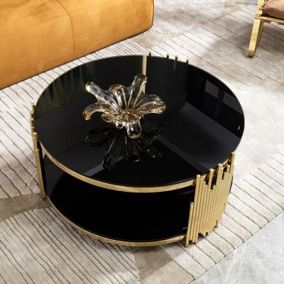 2-Layer Tempered Glass Coffee Table