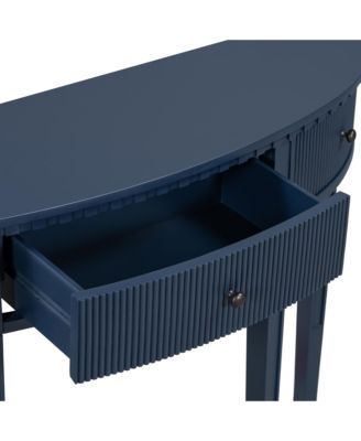 Pine Veneer Striped Console Table