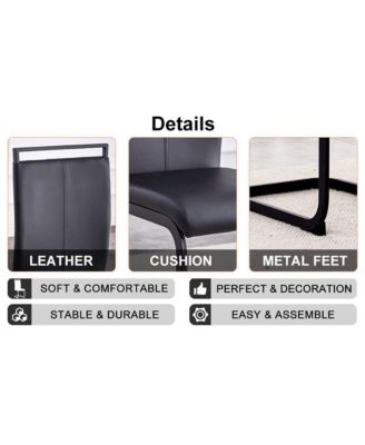 Table and chair set, modern dining table, black tabletop and black MDF leg table, soft and comfortable dining chair, perfect for dinner, meetings, home and office decor