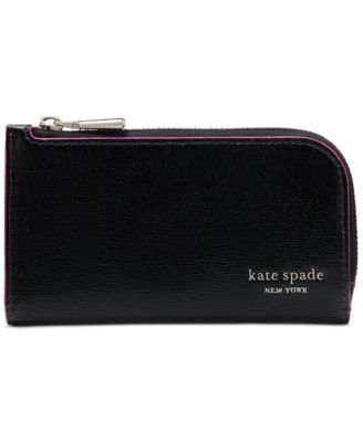 kate spade new york - Devin Glitter Edge Saffiano Leather Slim Bifold Wallet