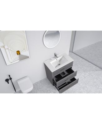 Streamdale Modern 30" Bathroom Vanity Set with Ceramic Sink and Storage