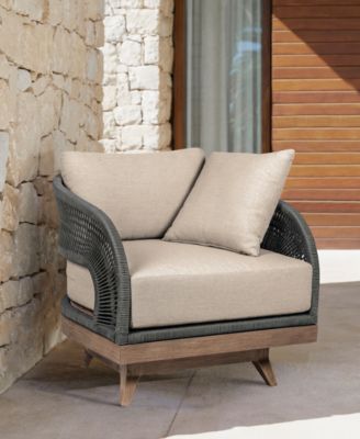 Shop Macy's Orbit Outdoor Seating Collection In Brown