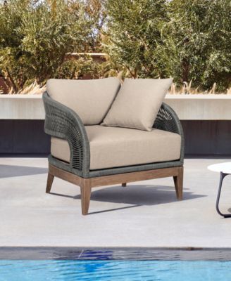Shop Macy's Orbit Outdoor Seating Collection In Brown