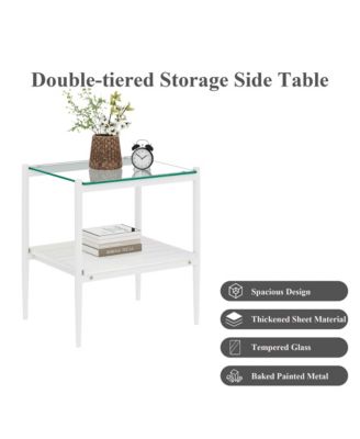 Tempered Glass End Table (Set of 2)