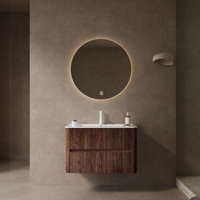 Modern Floating Plywood Vanity (30") with Ceramic Basin