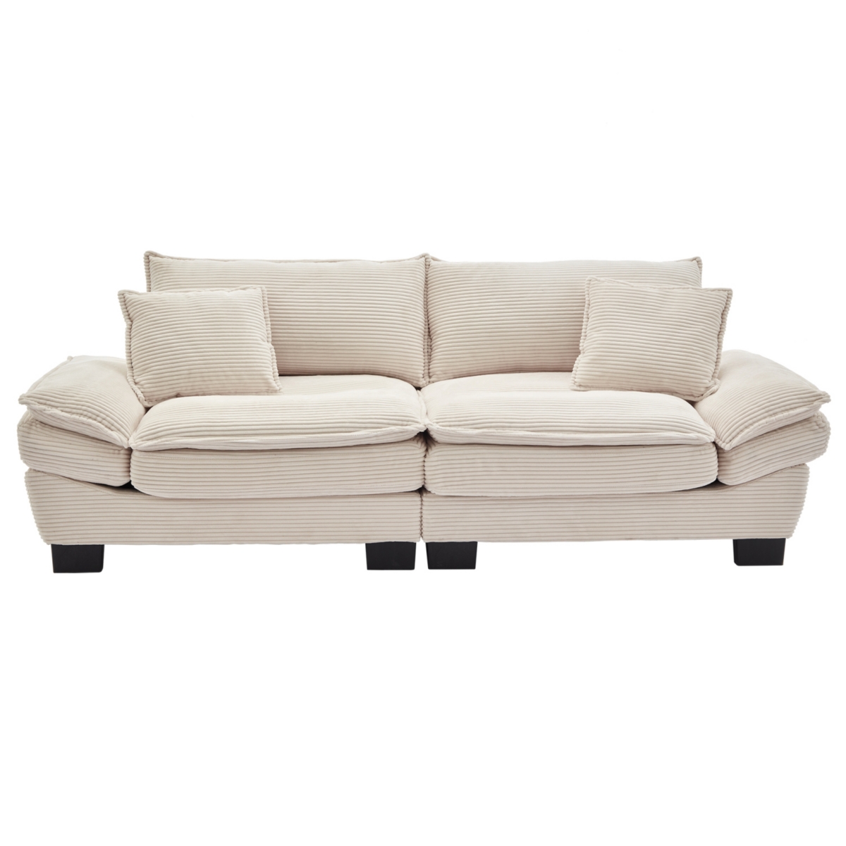 Streamdale Furniture Corduroy Sofa Sleeper Couch Loveseat Sofa with Pillows Comfy Upholstered Deep Seat Sofa for Bedroom, Living Room, Apartment, Offi