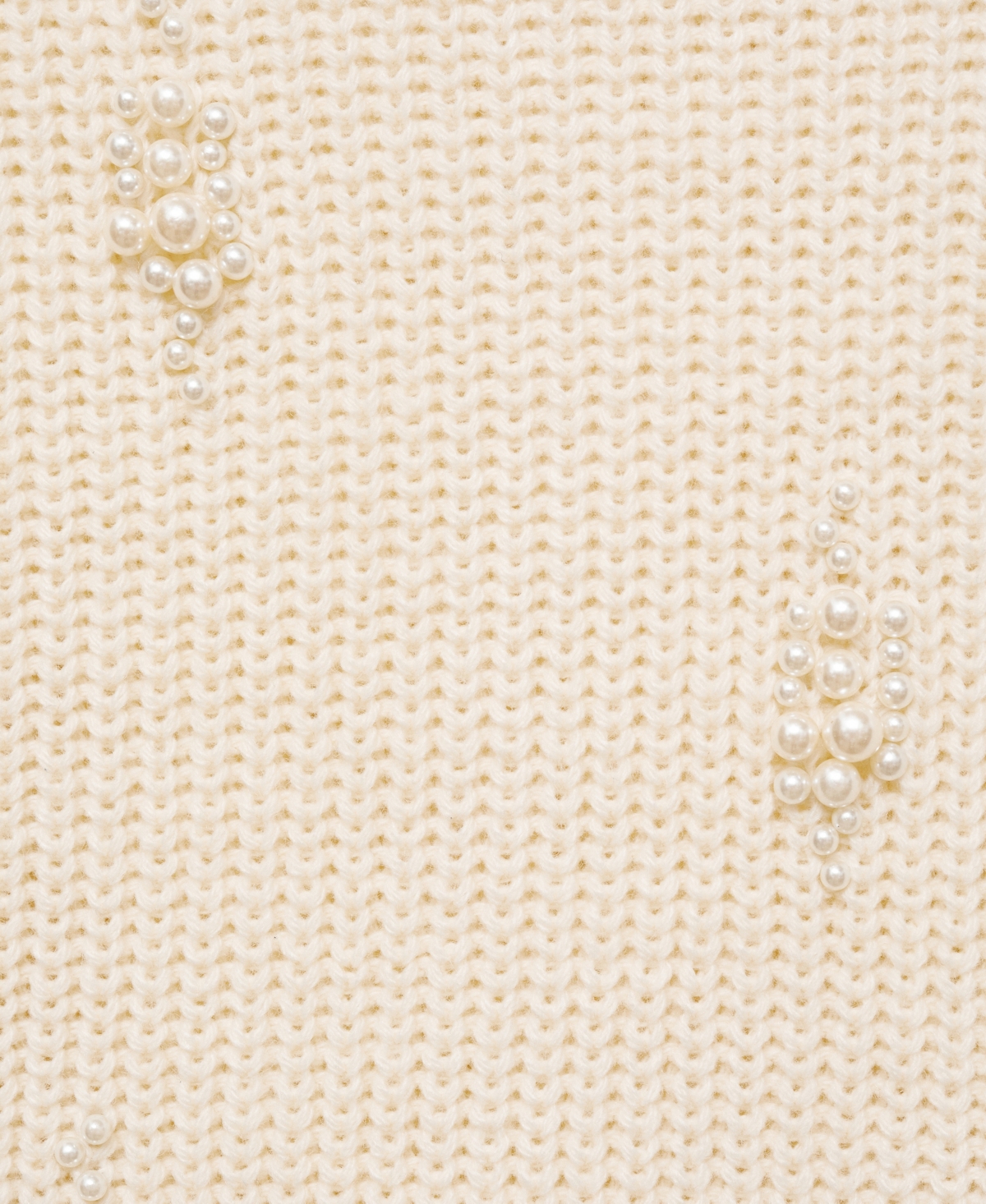 Mango Pearl Chunky-knit Sweater Ecru In Ecru