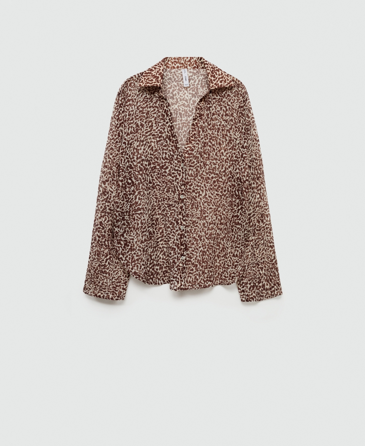 Mango Women's Fluid Leopard-Print Shirt