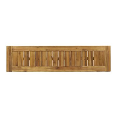 Streamdale Nestor Acacia Wood Slat Panel Bench For Outdoor Dining Or Seating