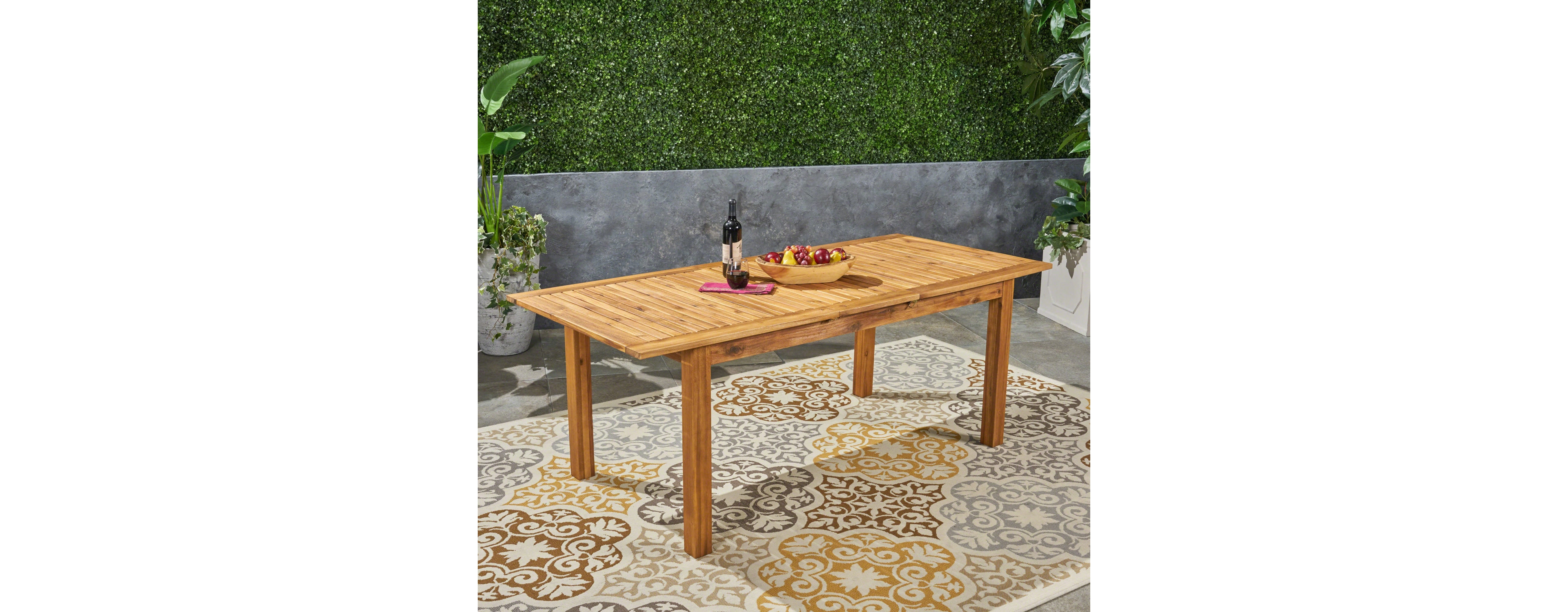 Expandable Acacia Wood Dining Table: Perfect For Outdoor Gatherings