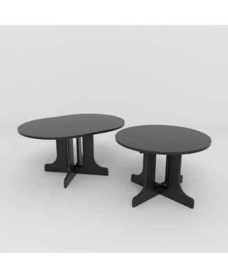 Expandable Oval Dining Table for Farmhouse