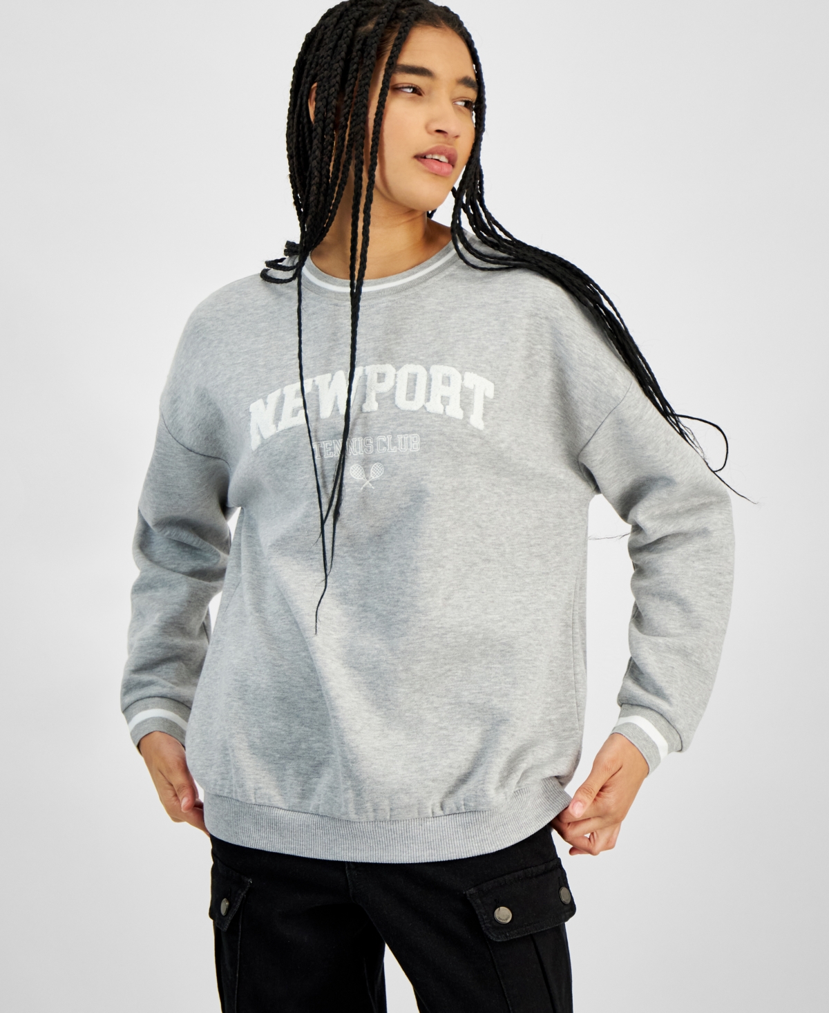 Juniors' Varsity Fleece Sweatshirt - Grey