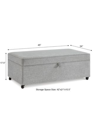 Spacious Ottoman w/ Wheels & Storage