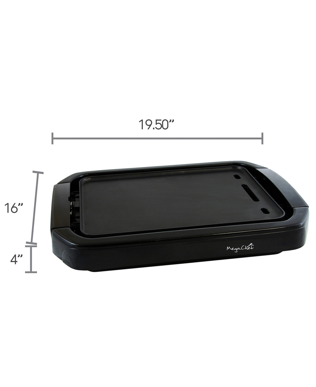 Megachef Watts Reversible Indoor Griddle And Grill In Black