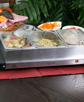 3 Section Buffet Server Food Warmer
