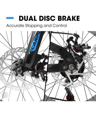 20 inch Fat Tire Bike Adult/Teen Full Shimano 7 Speed Mountain Bike, Dual Disc Brakes, High Carbon Steel Frame, Front Suspension, Mountain Dirt Bike, City Commuter City Bike, Fat Tire Bike