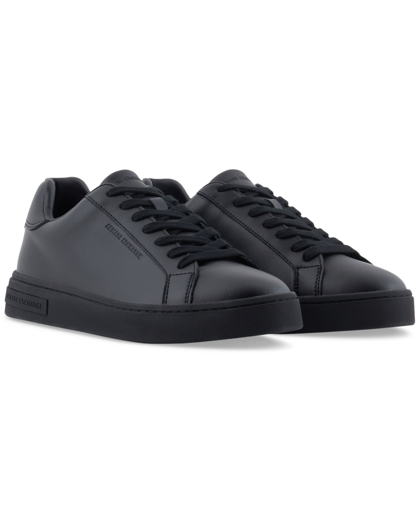 Мужские кроссовки A|X Armani Exchange London Lace-Up Leather, цвет: Чёрный — фото 1