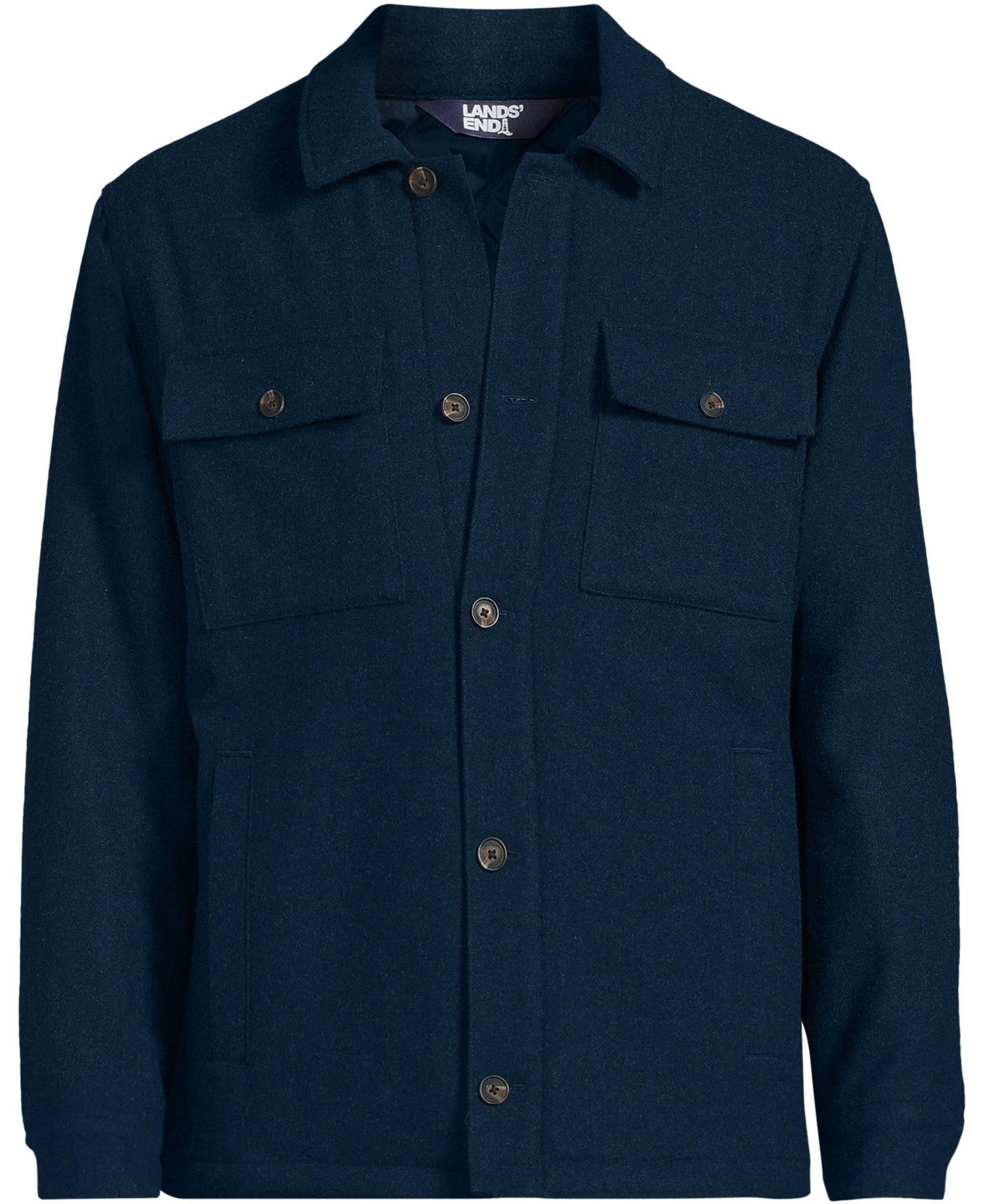 Men's Wool Blend Shirt Jacket