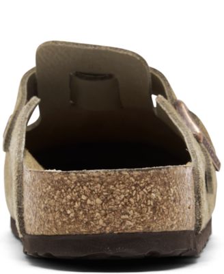 Men's Boston Soft Footbed Suede Leather Clogs from Finish Line