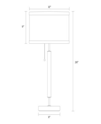 Carter Wood 26" LED Table Lamp Bundle (Set of 2)