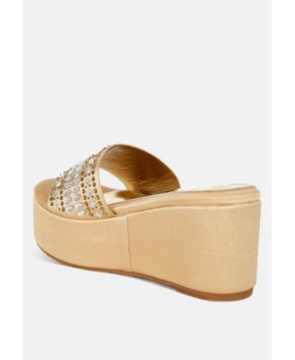 Batanga Diamante & Rhinestone Detail Stylish Flatforms