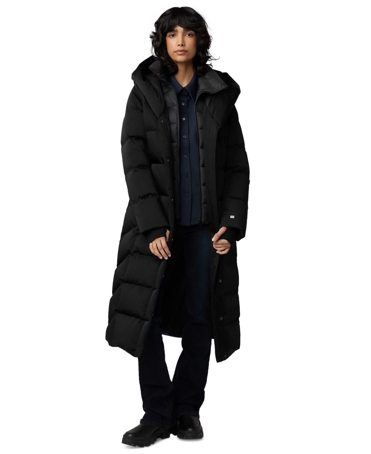 Soia & Kyo Women's Hooded Down Maxi Puffer Coat