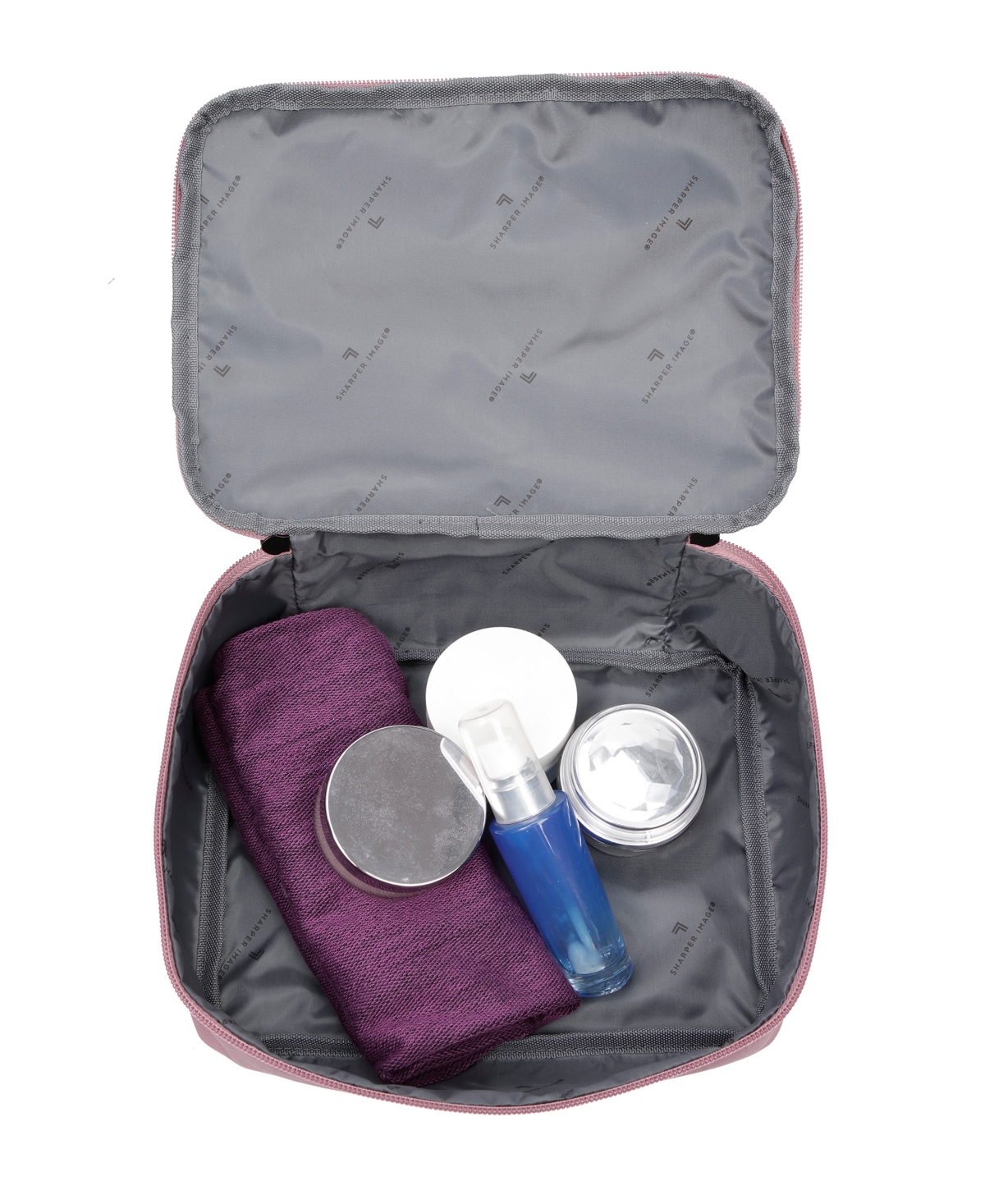Sharper Image Travel Eva Molded 5 Piece Softside Luggage Set In Dirty Rose